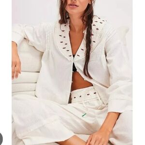 Free People Sweet As Roses Lounge Top